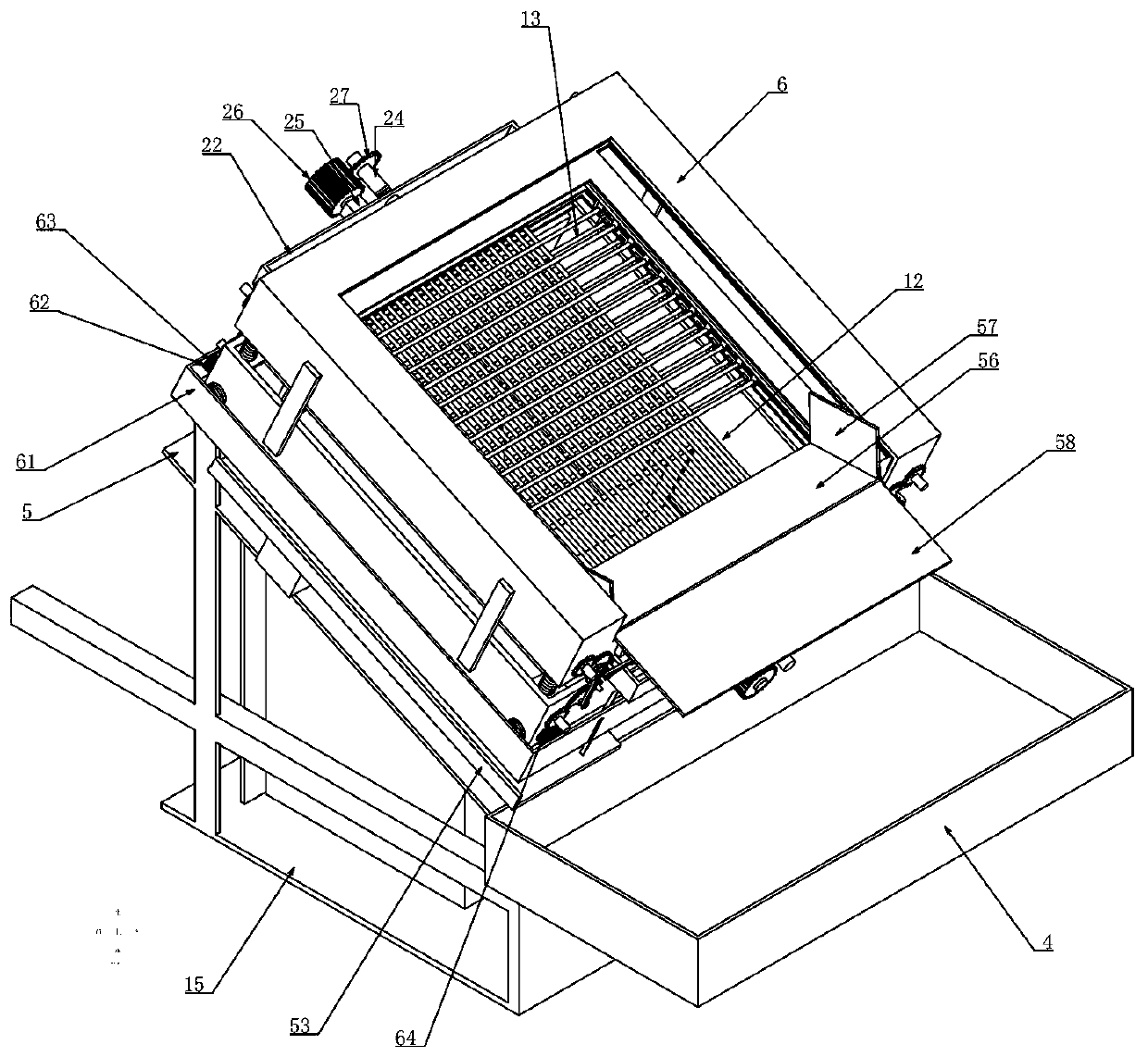 Civil engineering sand sieving device