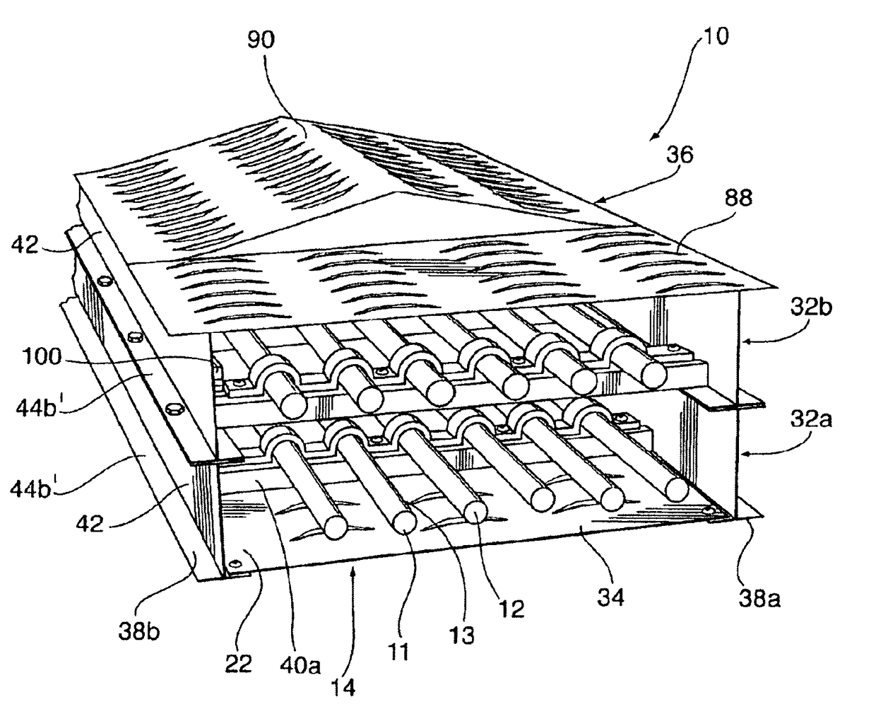 Multi Level Cable Bus System with Modular Cable Trays