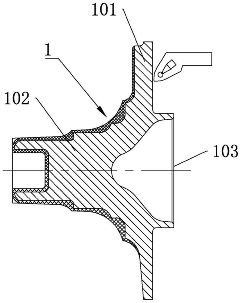 Flange plate turning process and machining equipment