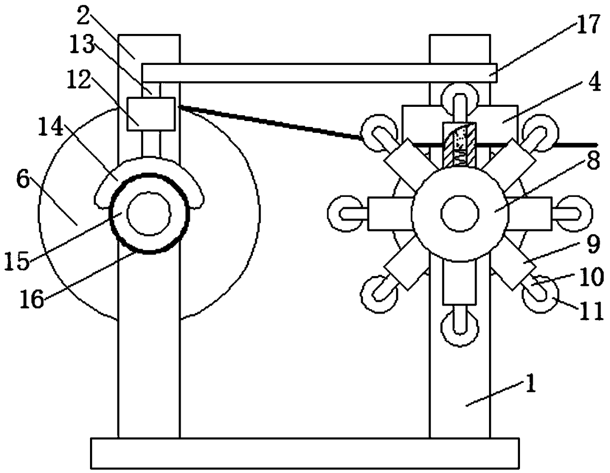 Centrifugal printing cloth unwinding mechanism