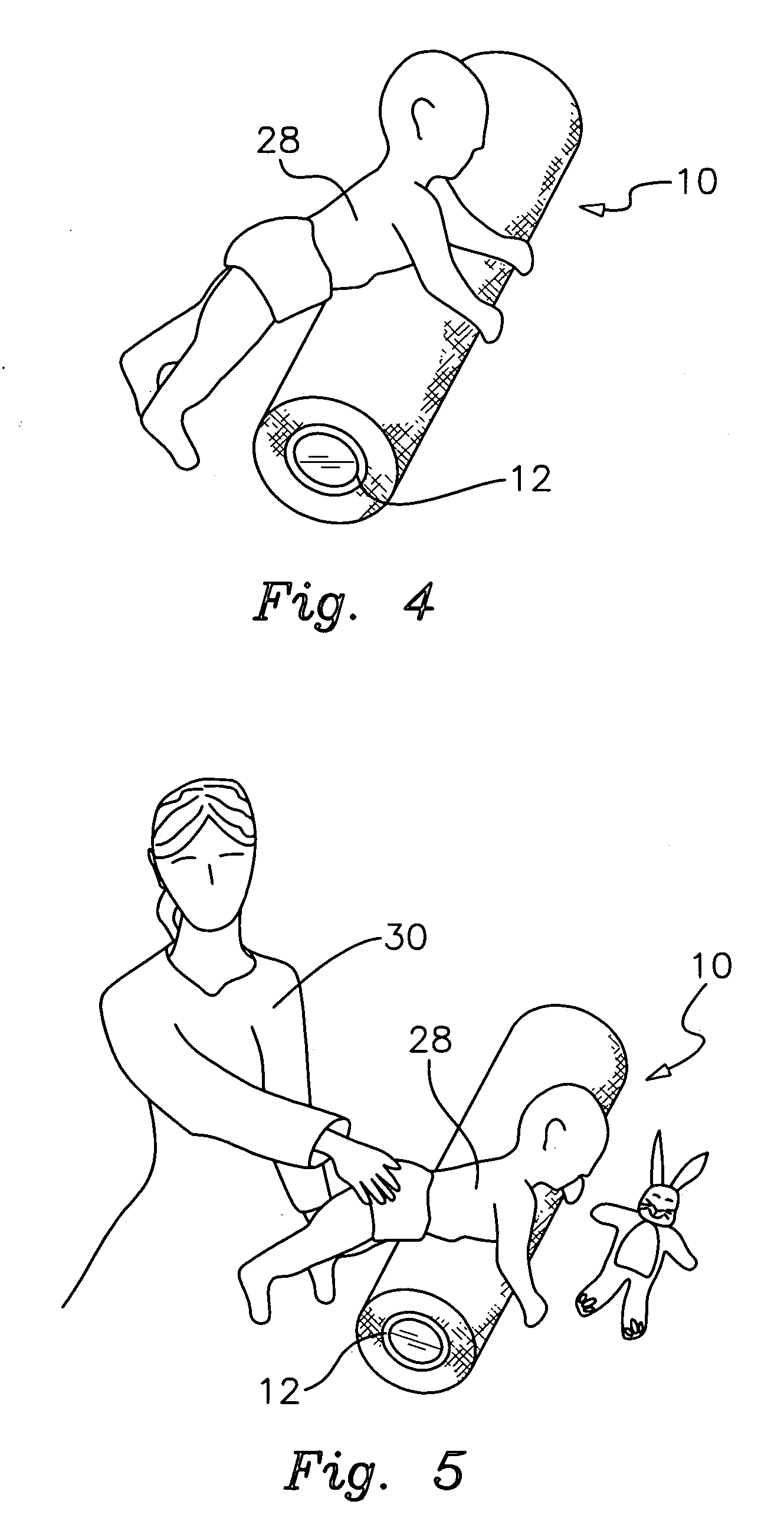 Infant roll cushion and method