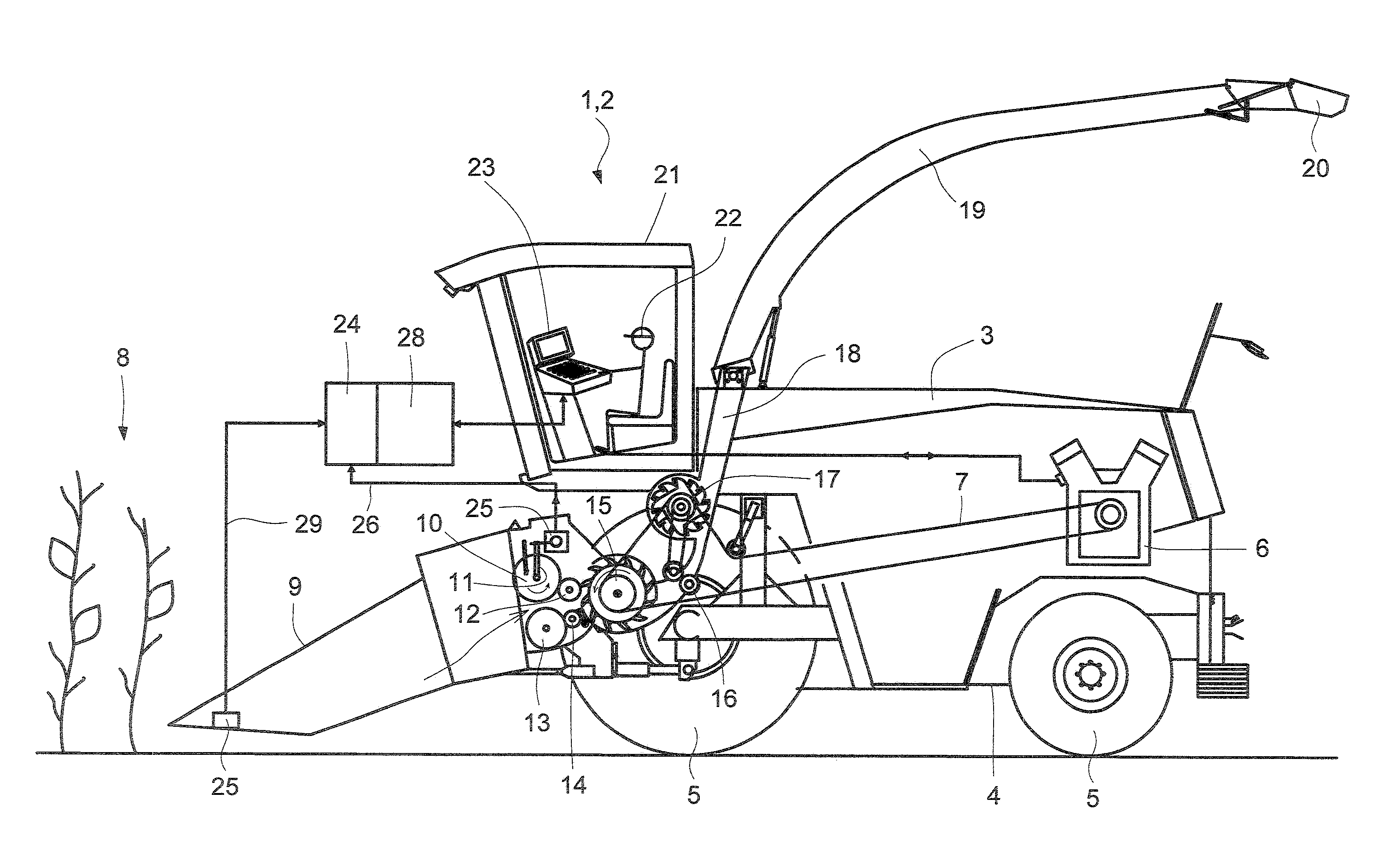 Agricultural harvesting machine