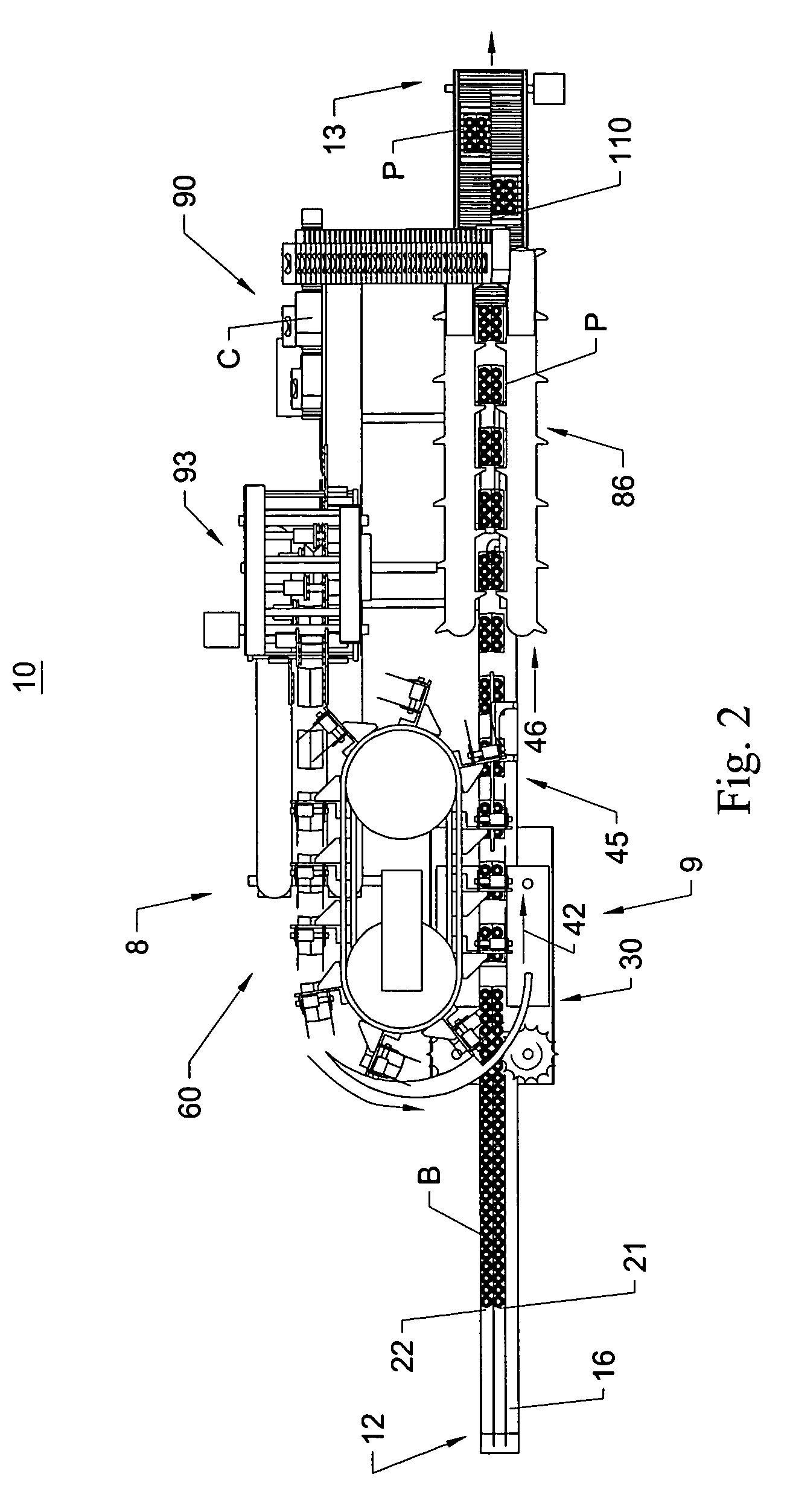 Packaging system having loading carousel