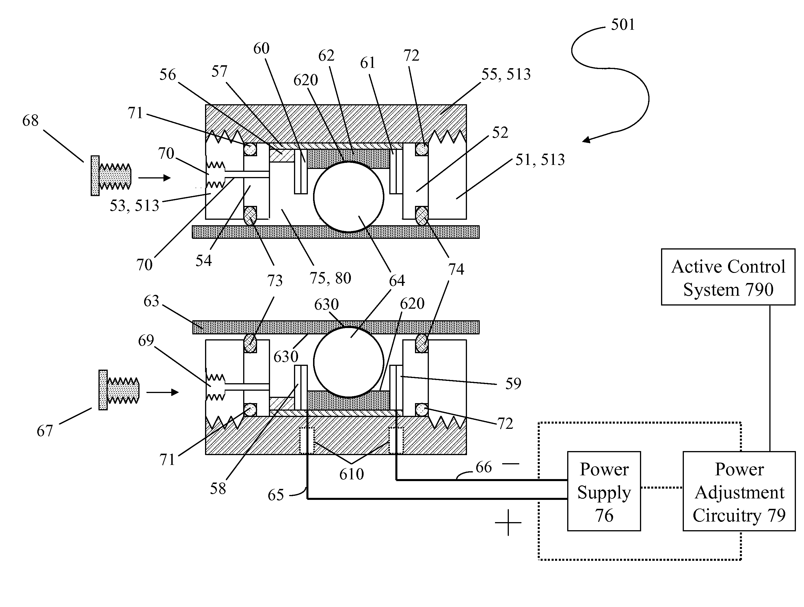 Bearing apparatus having electrorheological fluid lubricant