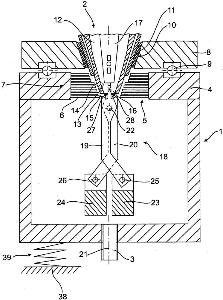 Cleaning device for mechanically cleaning gas nozzle of gas-shielded welding torch