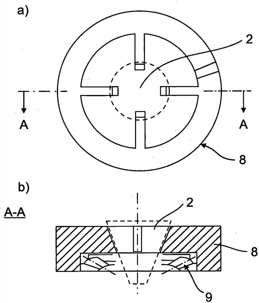 Cleaning device for mechanically cleaning gas nozzle of gas-shielded welding torch