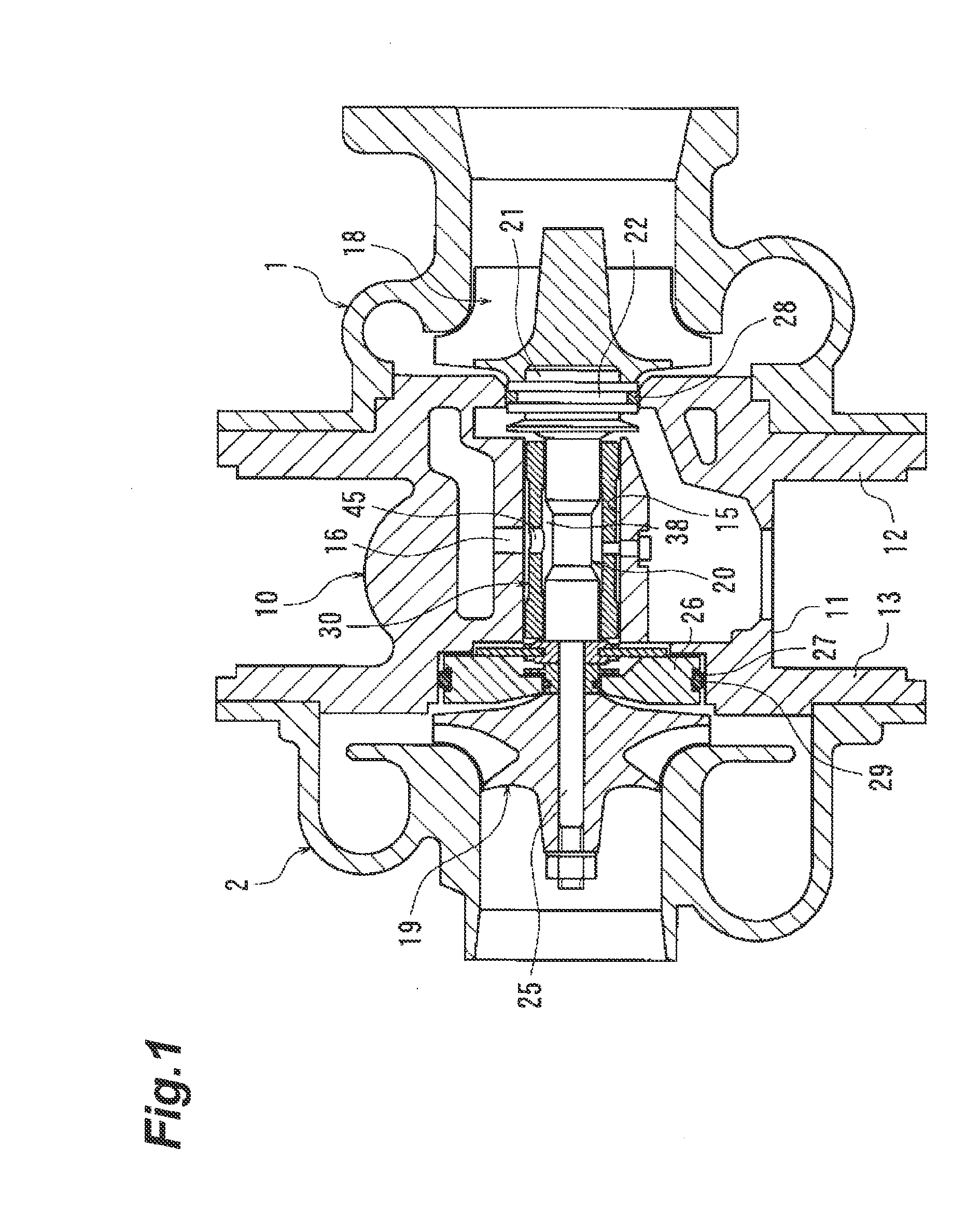 Bearing structure of turbocharger