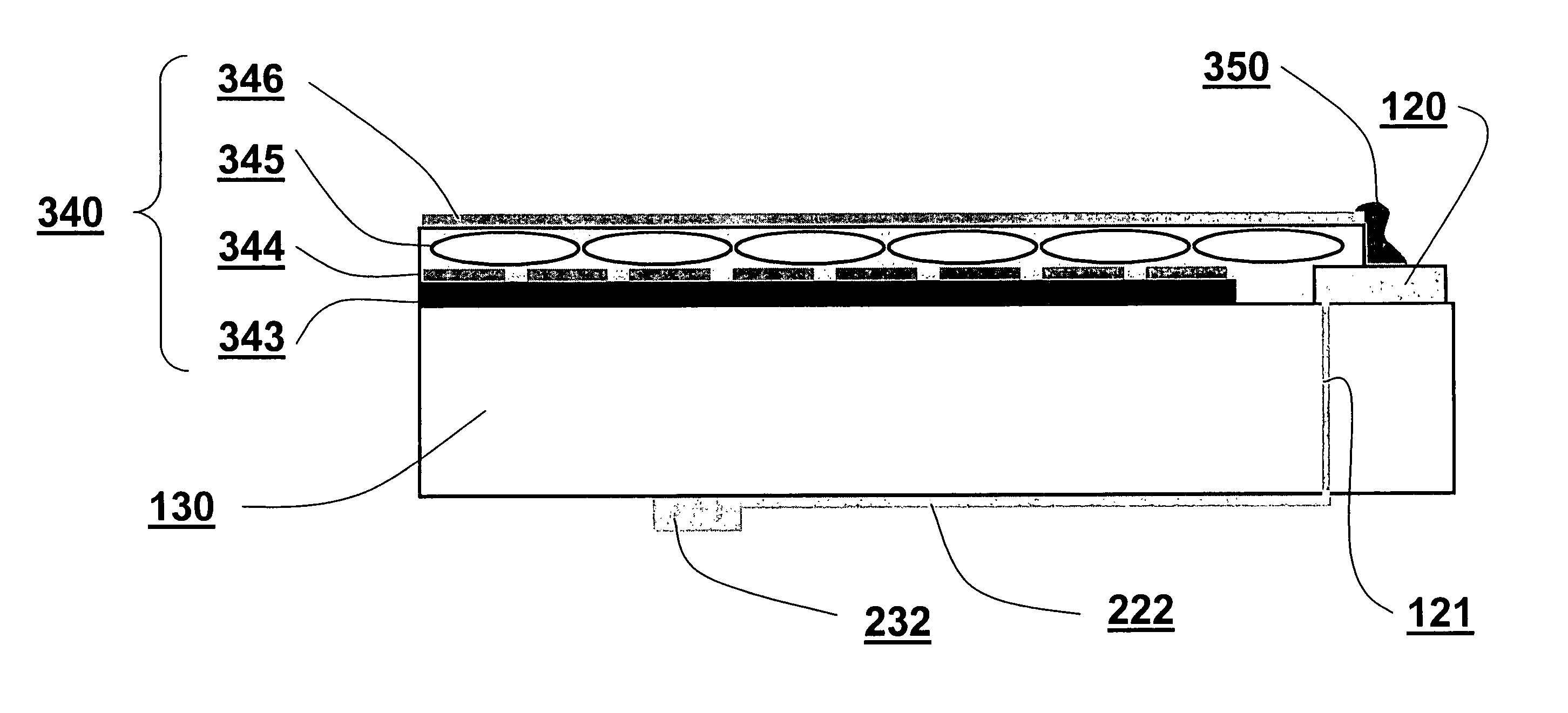 Liquid crystal display on a printed circuit board