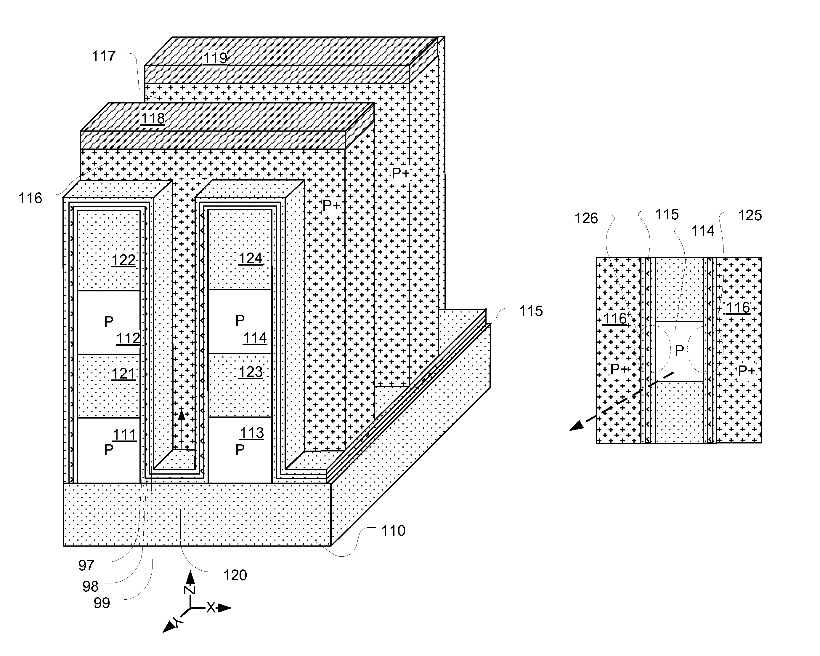 Memory architecture of 3D NOR array