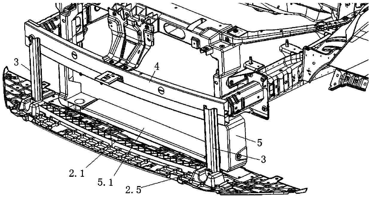 Bottom guard plate structure of front bumper