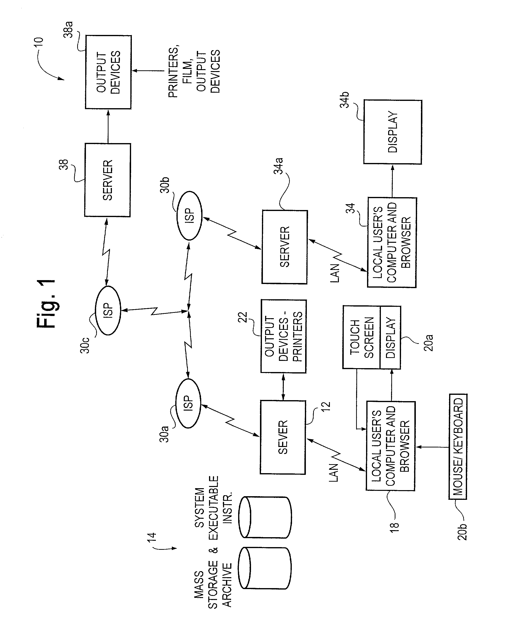 System and method for archiving and outputting documents or graphical items