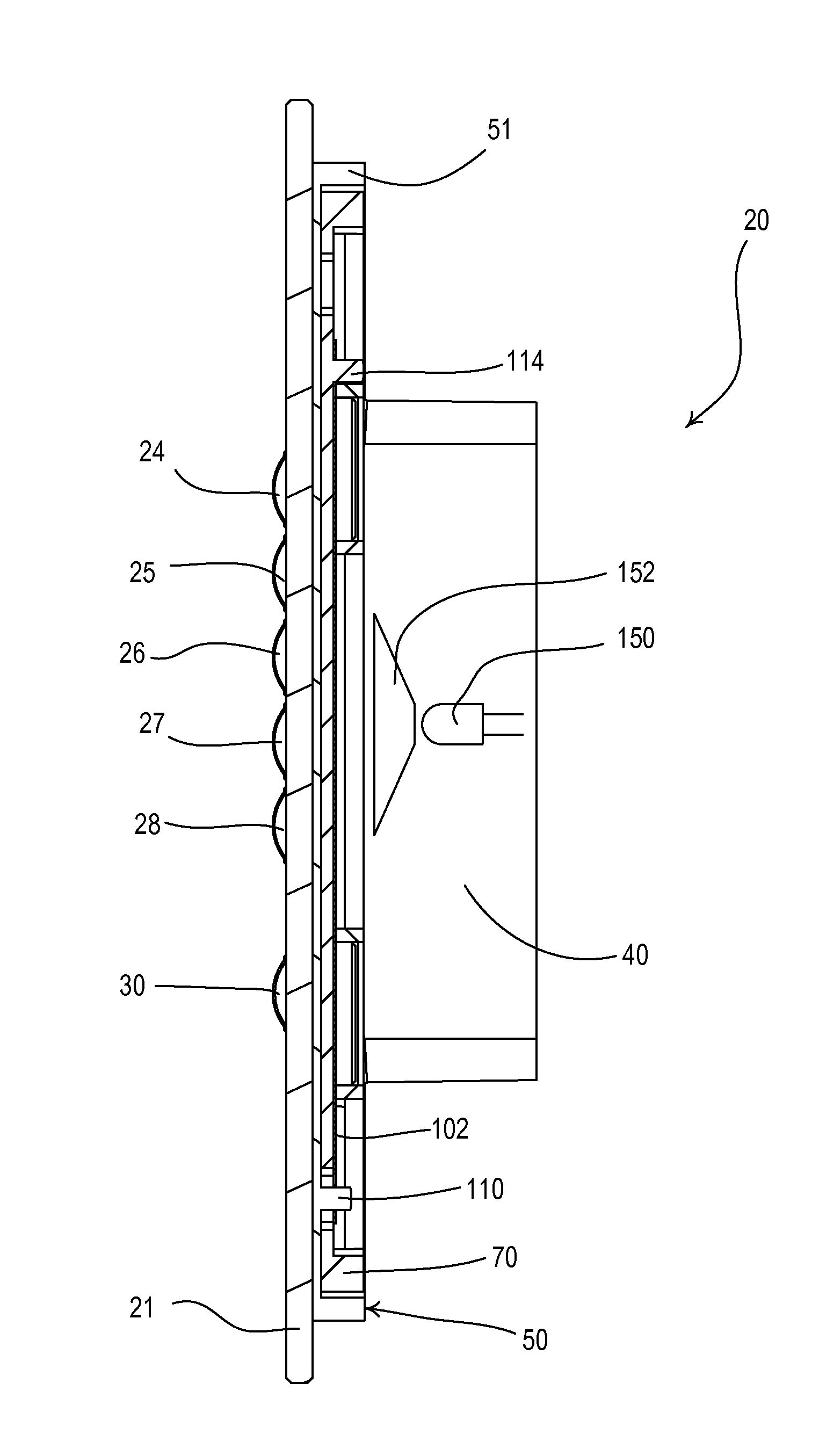 Glass faceplate for keypad of a load control system