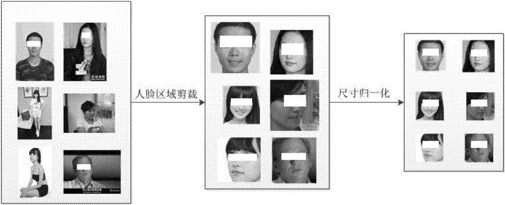 Method and device for creating sample library for large-scale face mode analysis