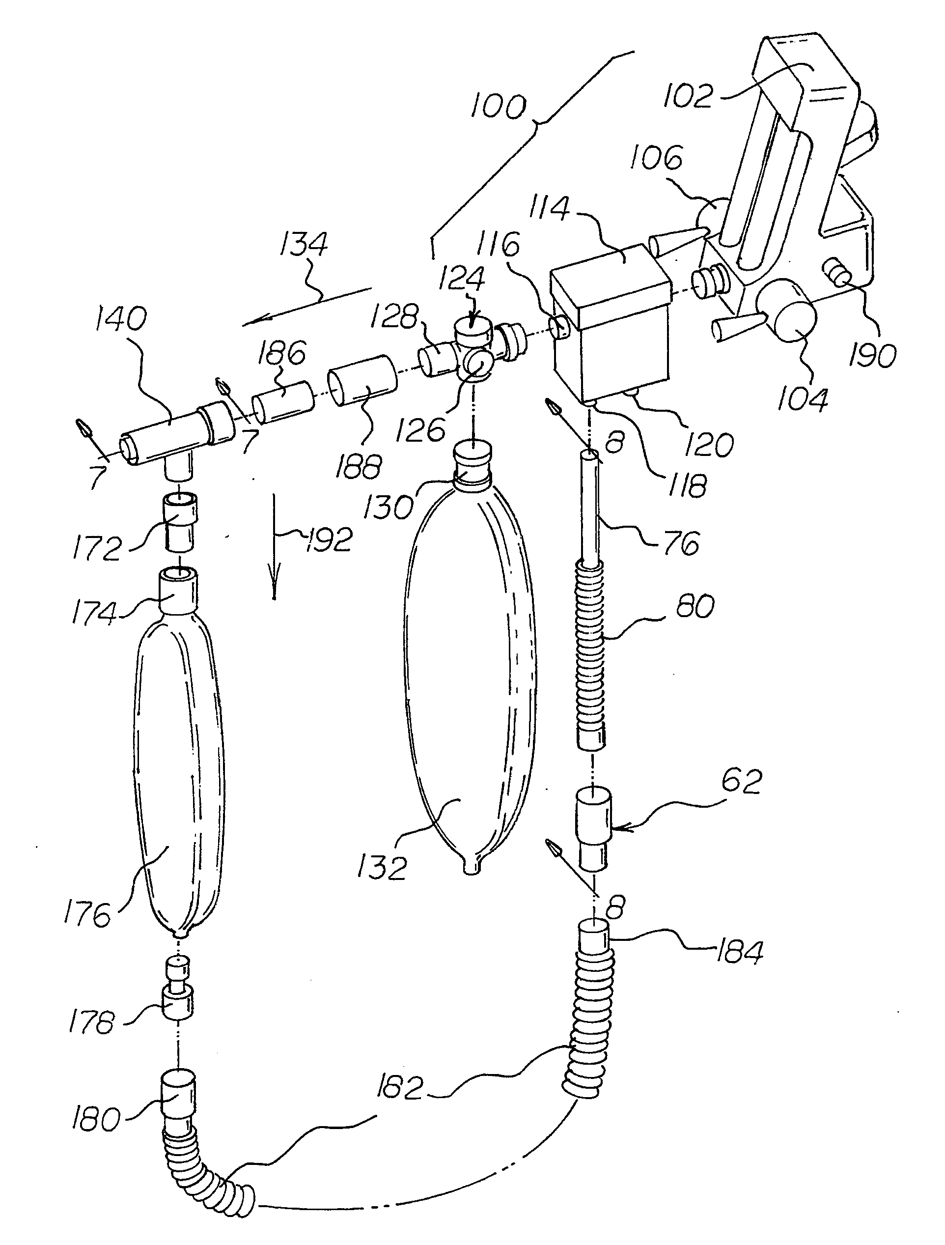 Respiratory face mask and breathing circuit assembly