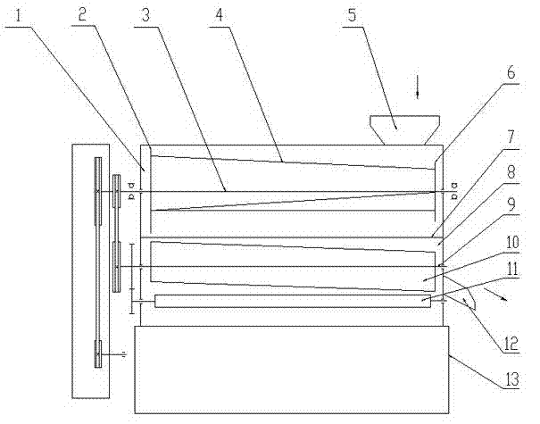 Oil tea fruit unshelling separator