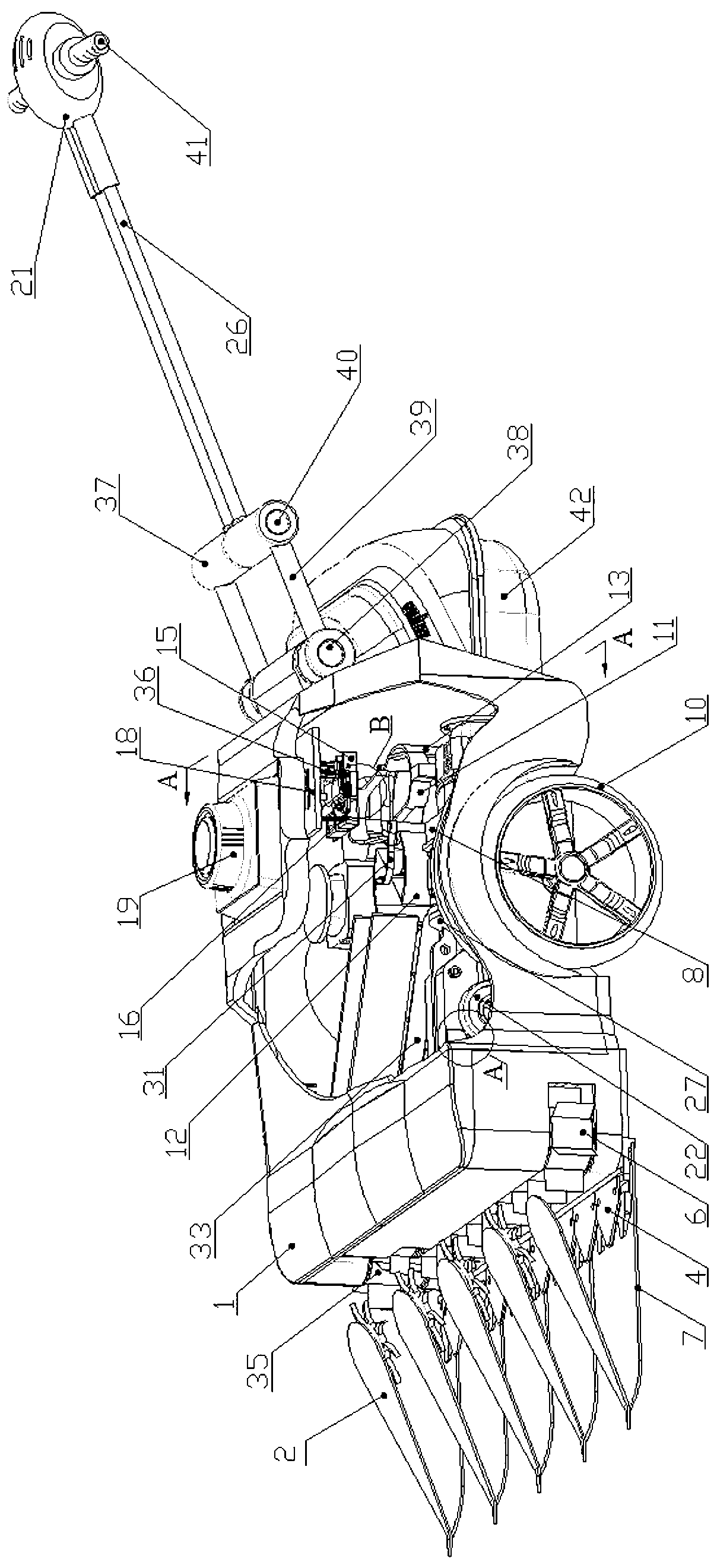 Small-sized fragrant-flowered garlic harvesting and binding machine