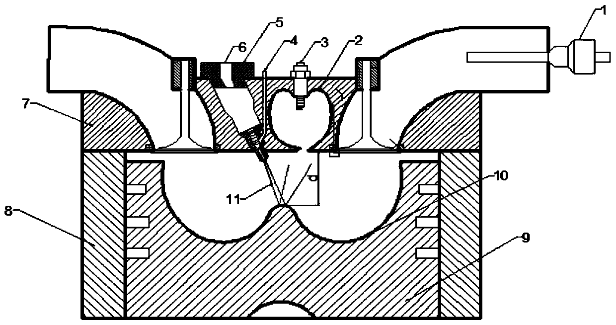 Engine layered rapid combustion method capable of achieving multi-time natural gas spraying