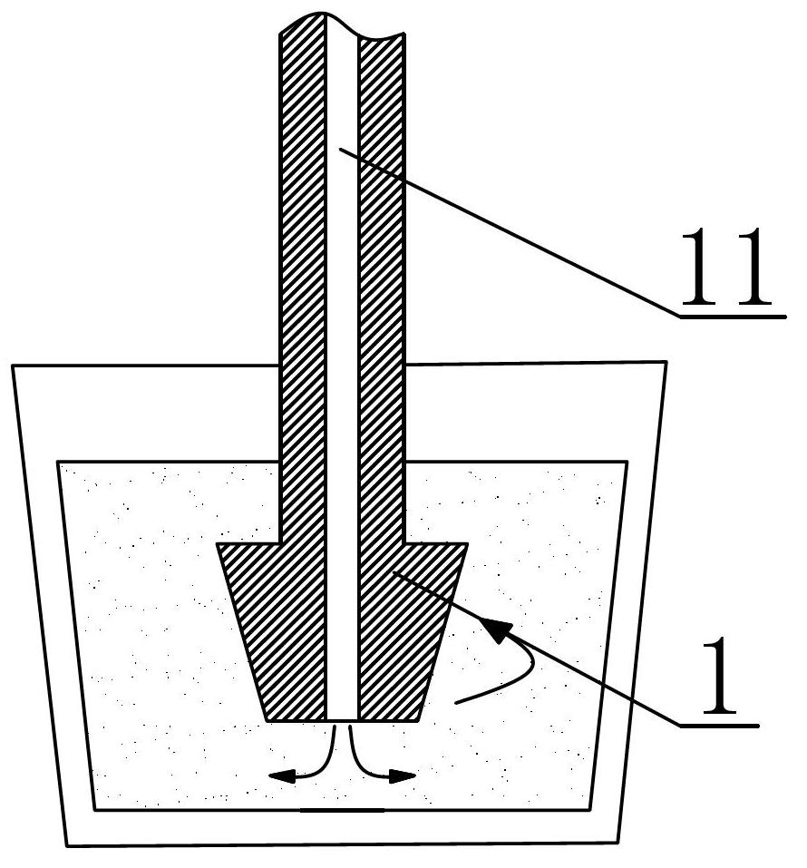 KR (knotted reactor) powder spraying, stirring and desulfurizing device and method