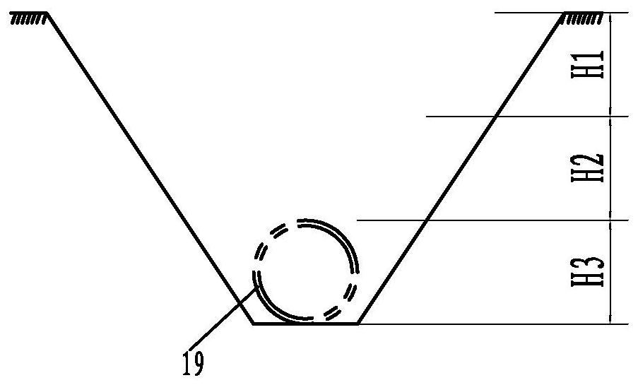 Construction method of rock foundation excavation pipe ditch for municipal pipeline installation