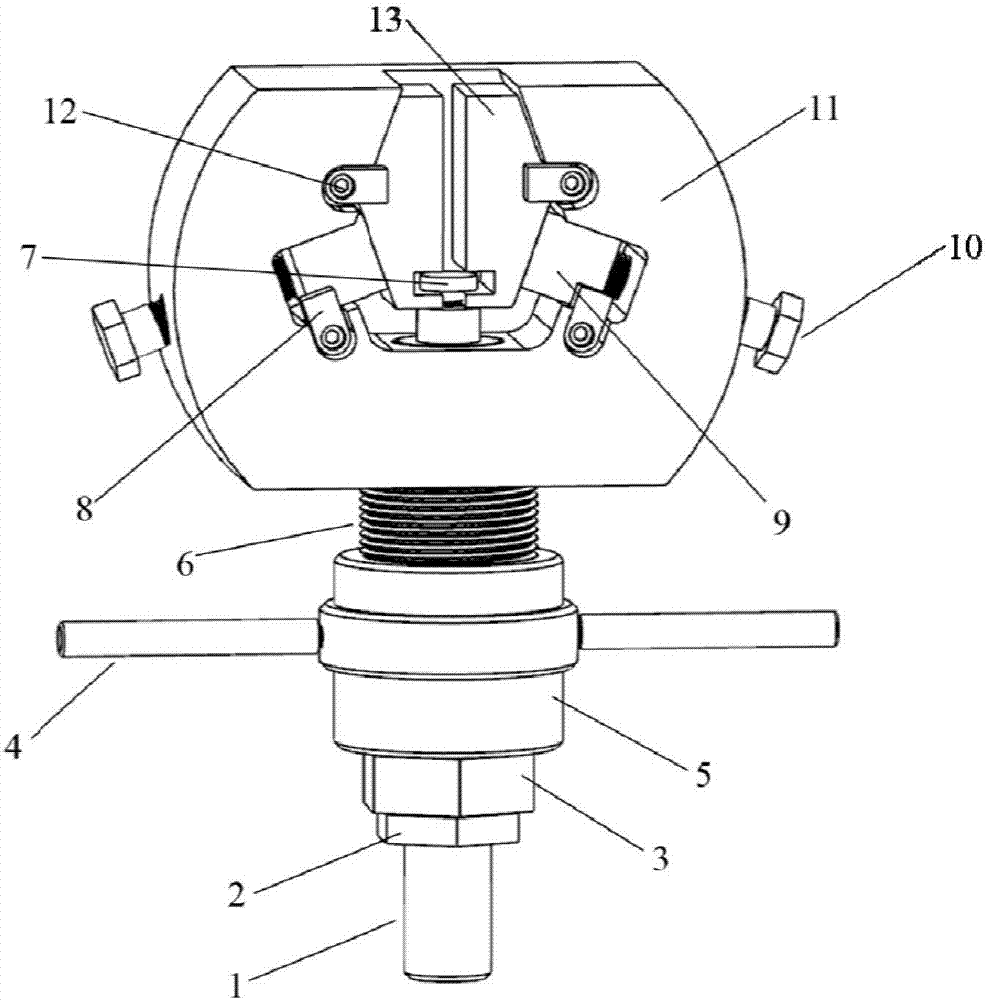 Flat specimen high-temperature tension-compression fatigue test clamp and method