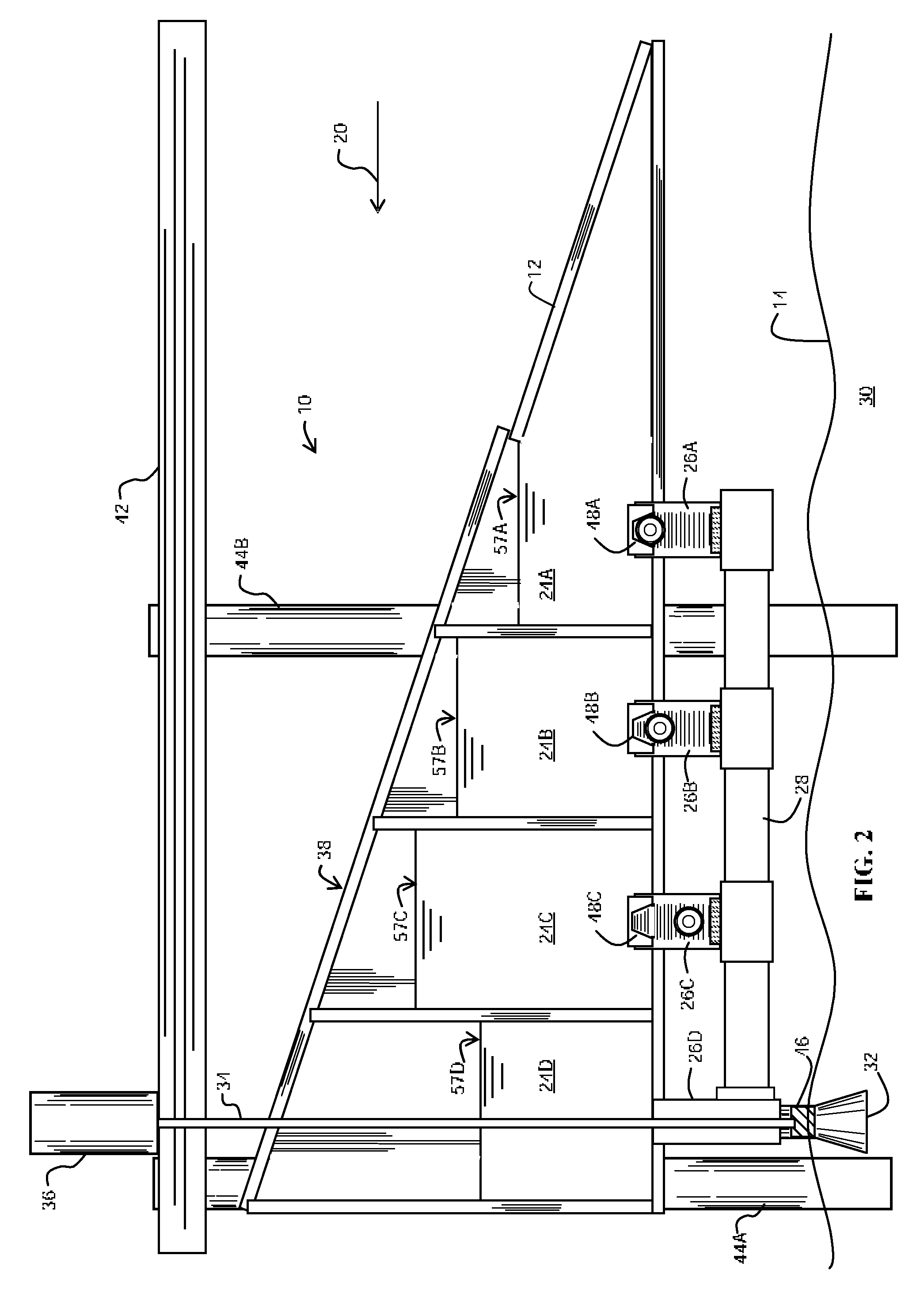 Wave power converter apparatus employing independently staged capture of surge energy