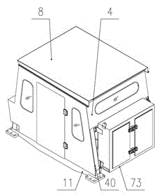 Mining dumper cab for preventing tipping and falling deformation