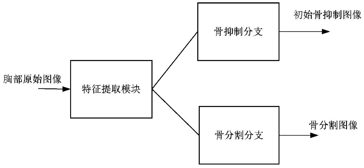 Bone suppression image generation method and device, storage medium and electronic equipment