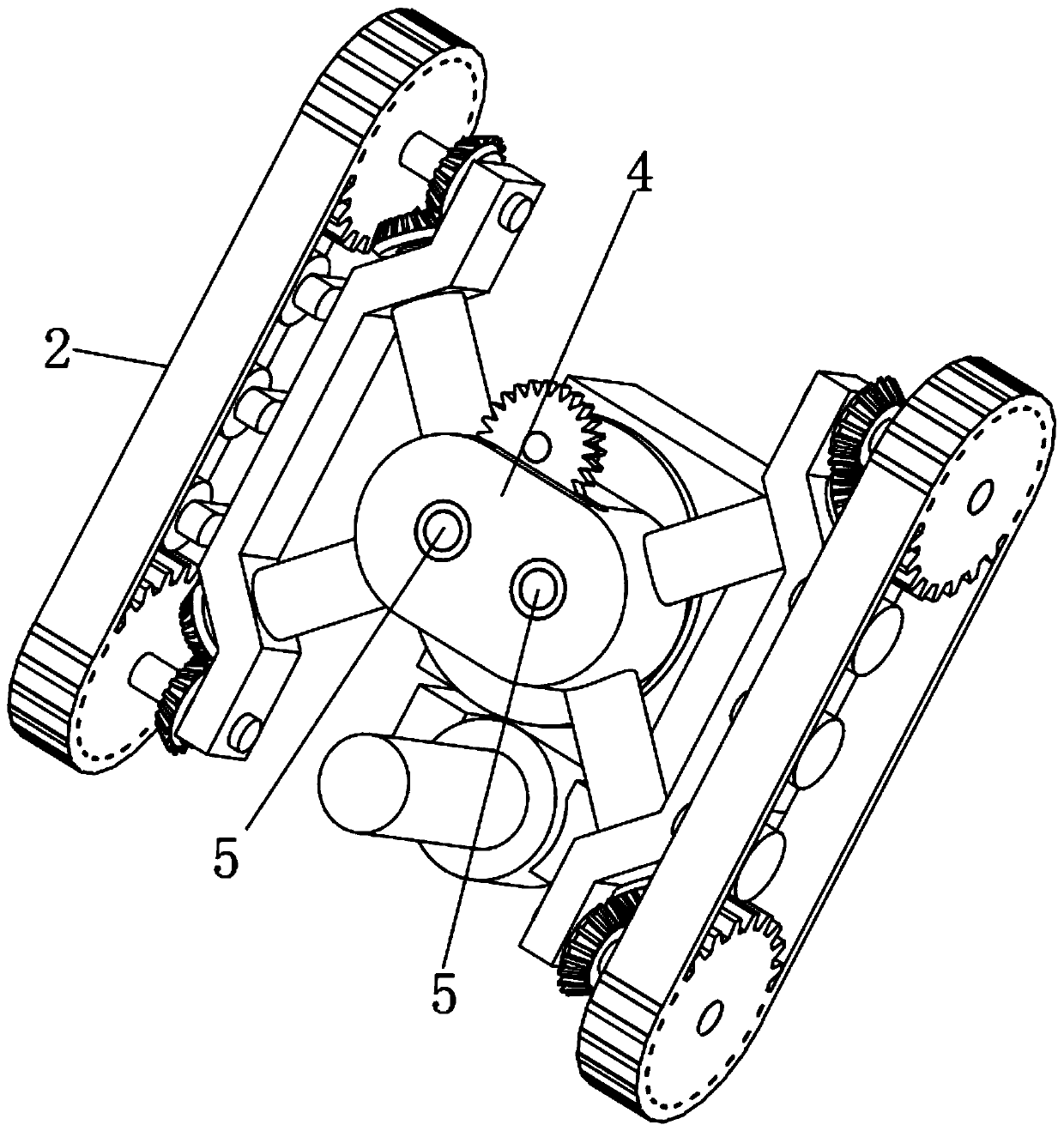 Self-travelling device of self-travelling geotechnical engineering survey static pressure equipment