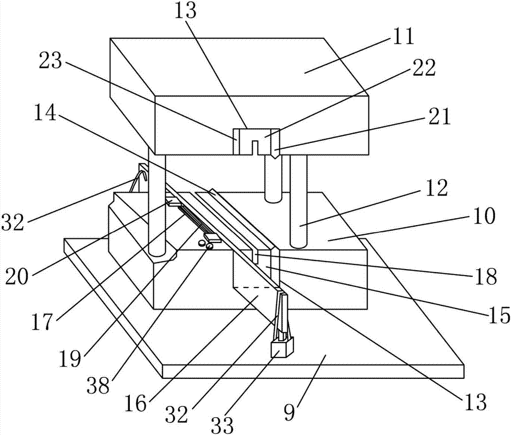 Nail making machine for producing diagonal row nails with small wire diameter