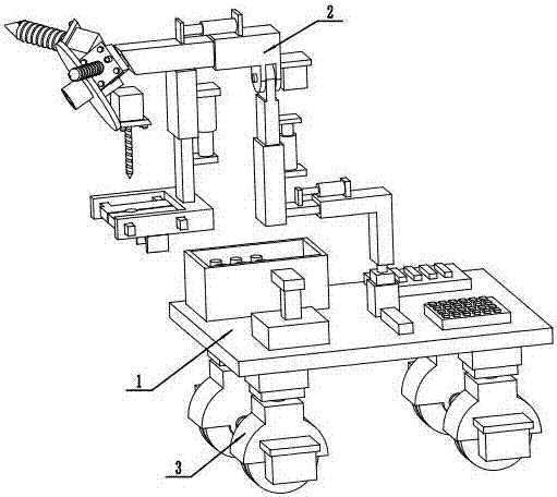 Moveable hole drilling robot