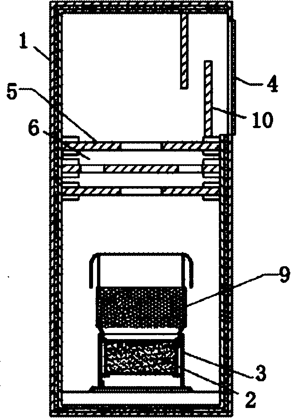 Cooling method for hot gas dispersoid fire-extinguishing device