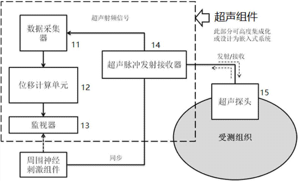 Ultrasonic component and peripheral nerve stimulator based apparatus and method for detecting motor nerve feedback