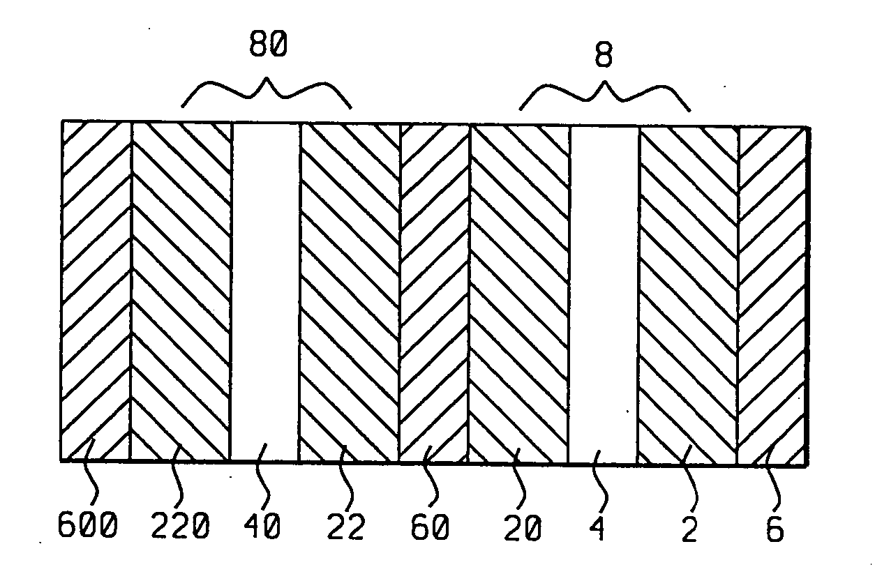 Multilayered structures comprising magnetic nano-oxide layers for current perpendicular to plane GMR heads