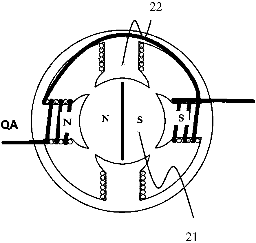 A 2-Phase brushless AC motor with electronic control