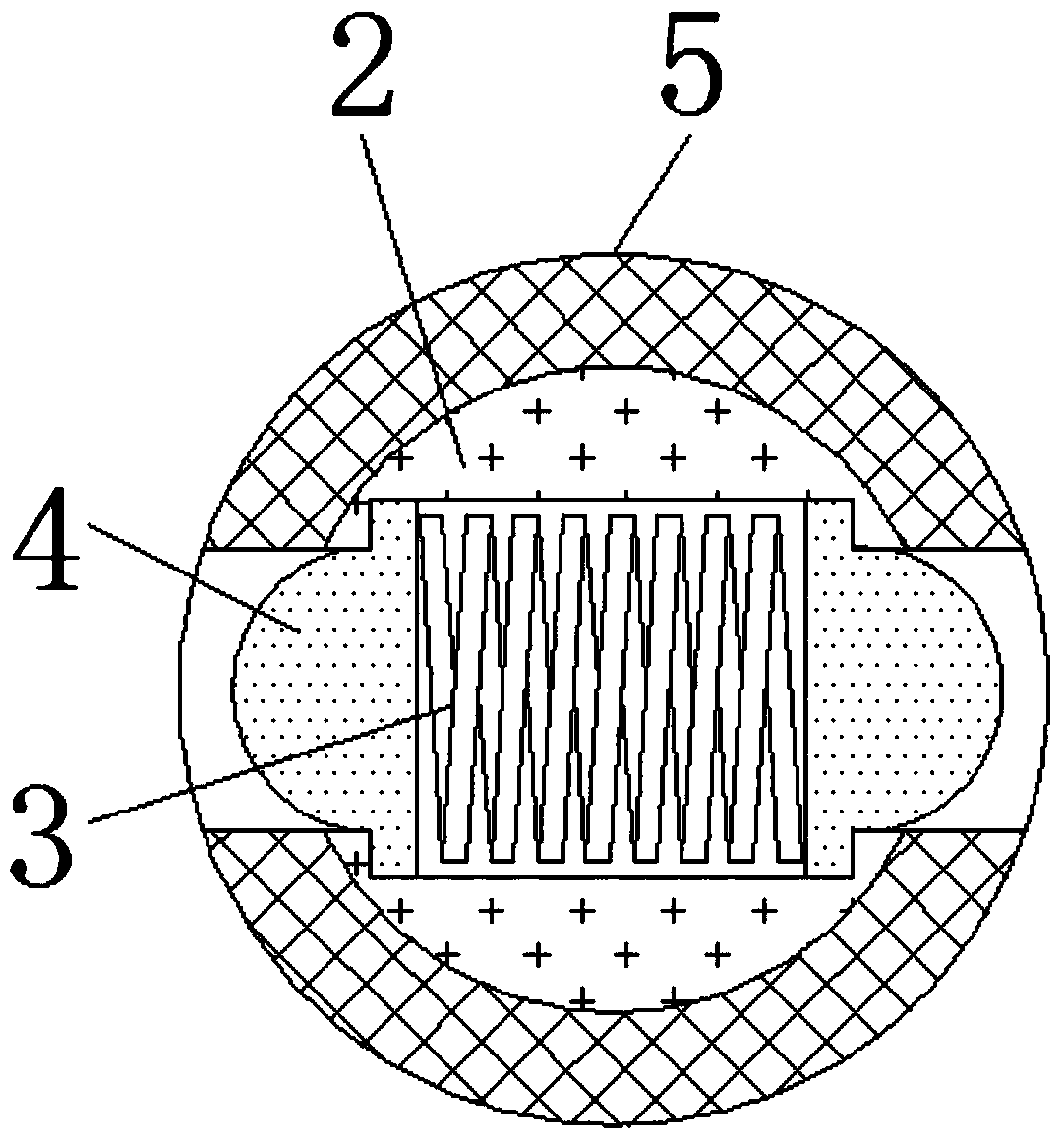 Paper diaper glue spraying device facilitating fixation