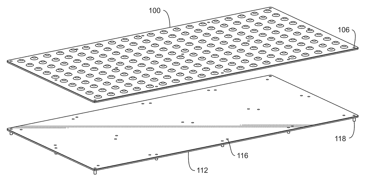 Tactile warning surface mount panel for mounting on a preformed ground surface