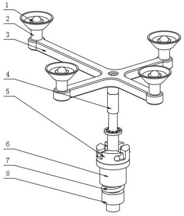 Calibration device at tail end of orthopedic surgery robot