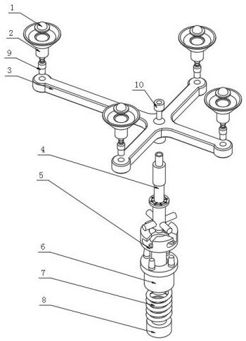 Calibration device at tail end of orthopedic surgery robot