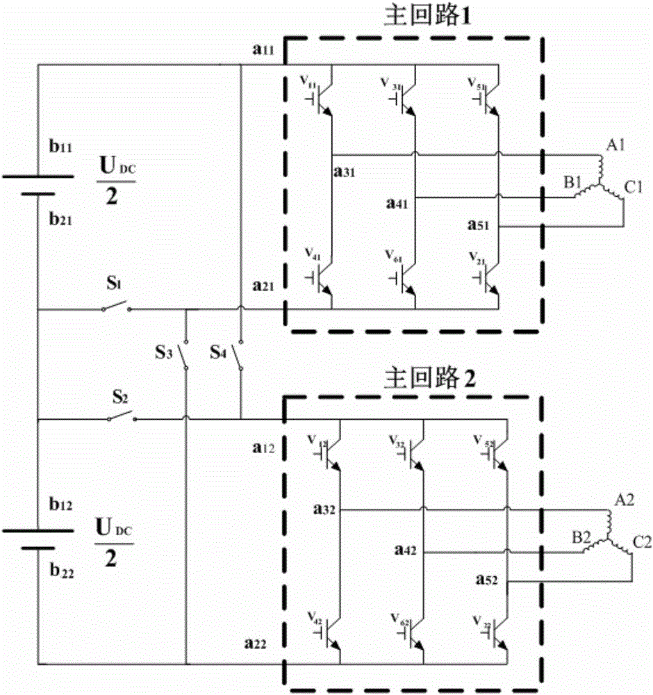 Winding design aimed at winding switching device of permanent magnet synchronous motor