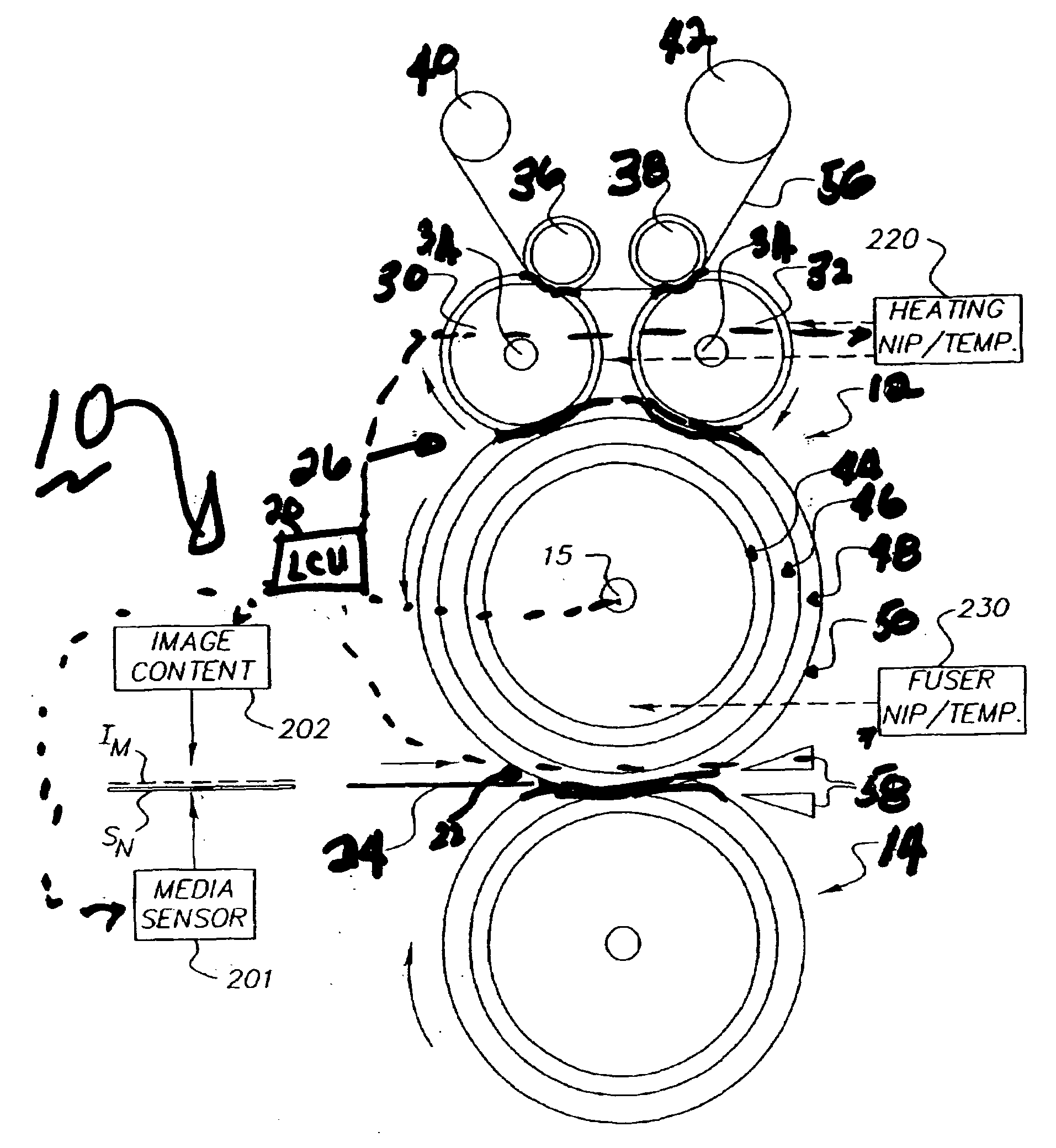 System for control of fusing member temperature