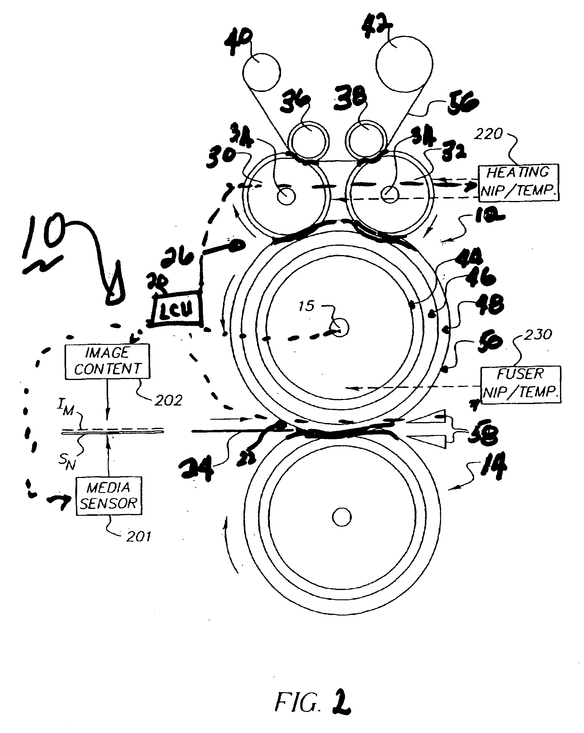 System for control of fusing member temperature