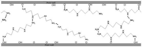 Metal anchoring organic amine CO2 adsorbent as well as preparation and application thereof