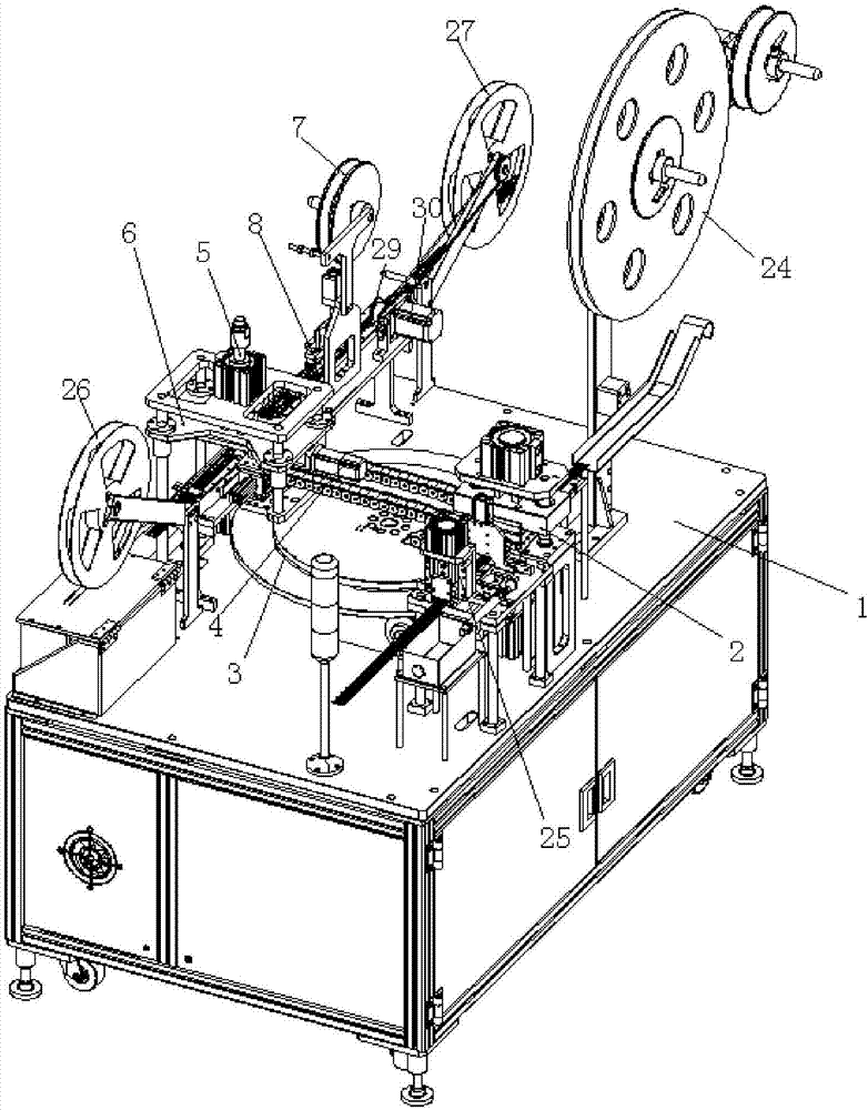 Reinforcement steel sheet cutting belt-carrying packaging machine