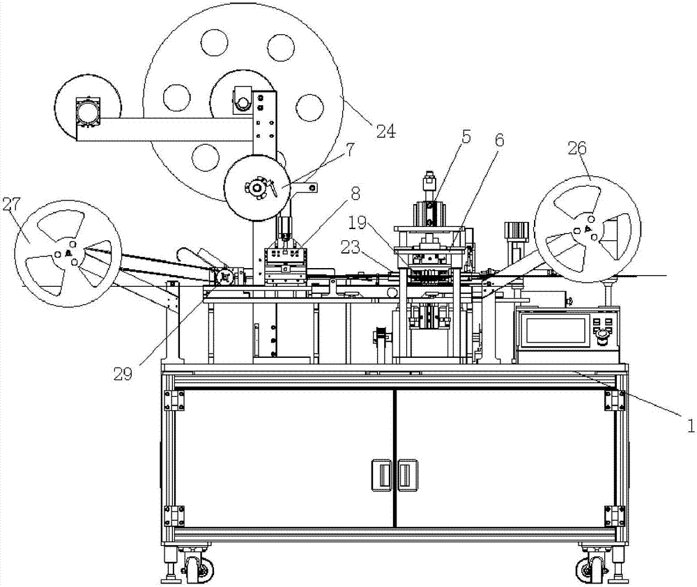 Reinforcement steel sheet cutting belt-carrying packaging machine