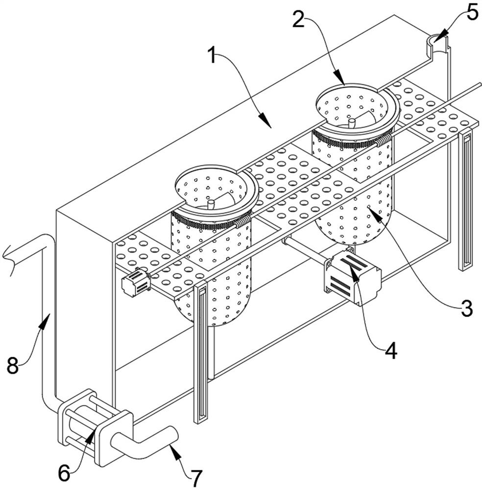 An oil production well casing dosing device