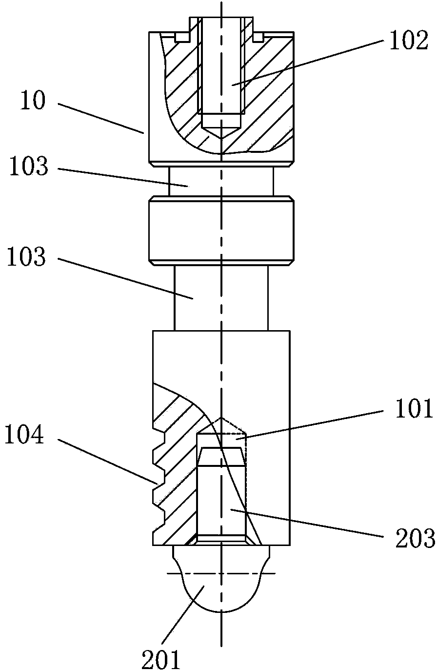 Feeding adjustment stud on sewing machine