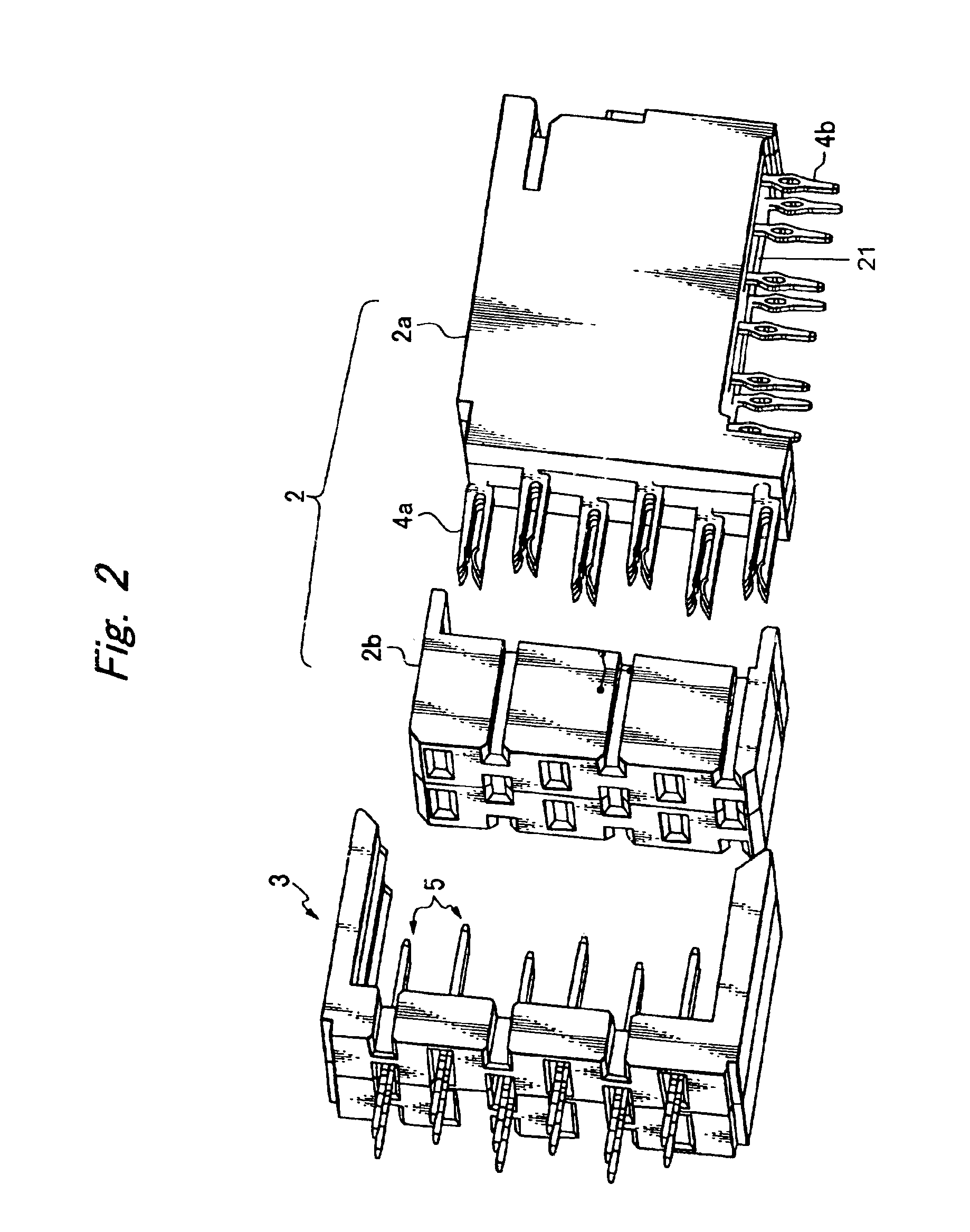 High-frequency electric connector having no ground terminals