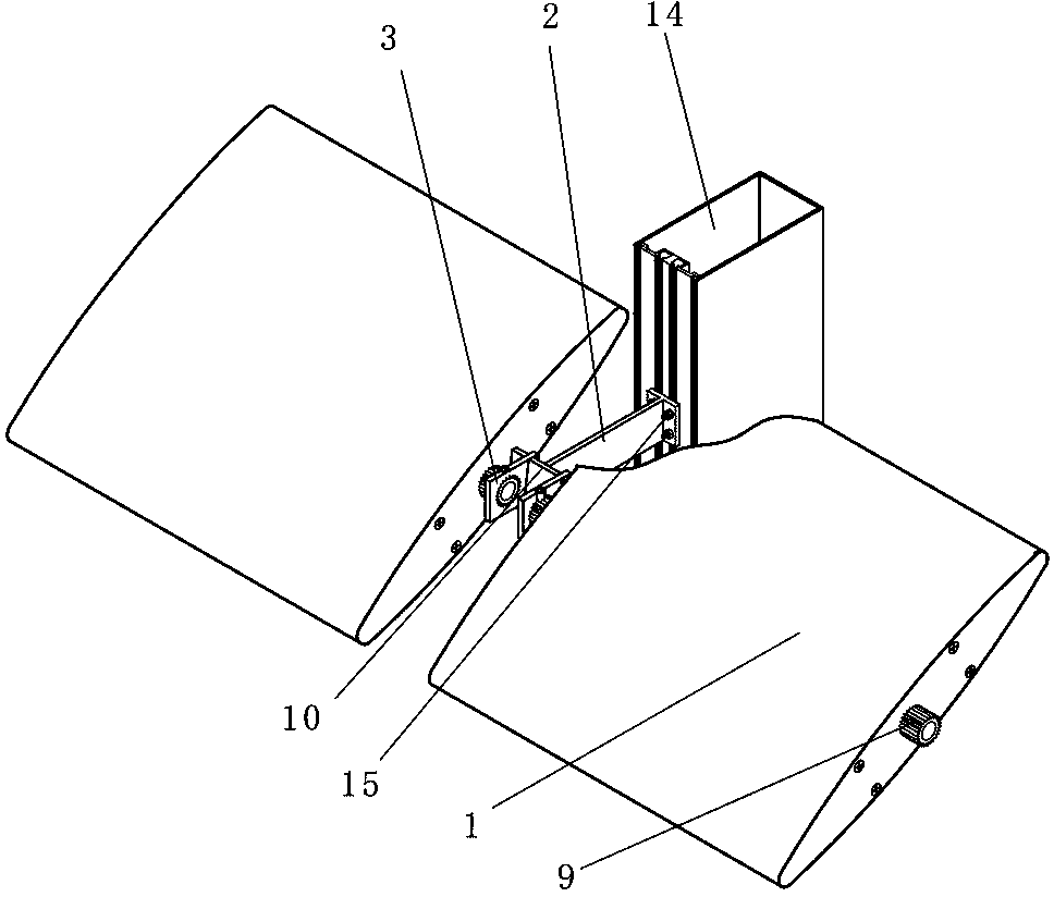 Horizontal sun shield connecting structure of glass curtain wall