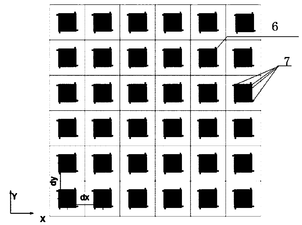 Low-RCS phased-array antenna and RCS reduction method thereof