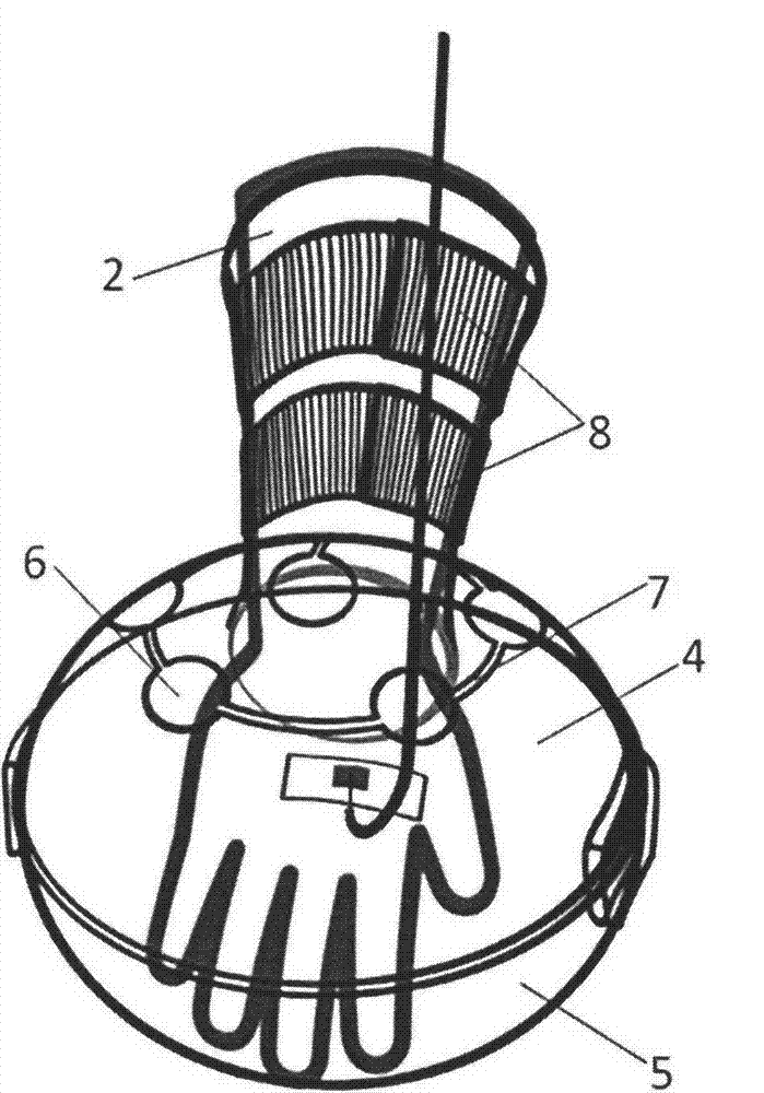 Visual restraining glove convenient to open and close